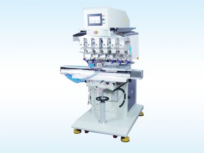 六色移印機 SPSFC-8610SDQ1 獨立印頭二軸伺服PLC控制器六色移印機